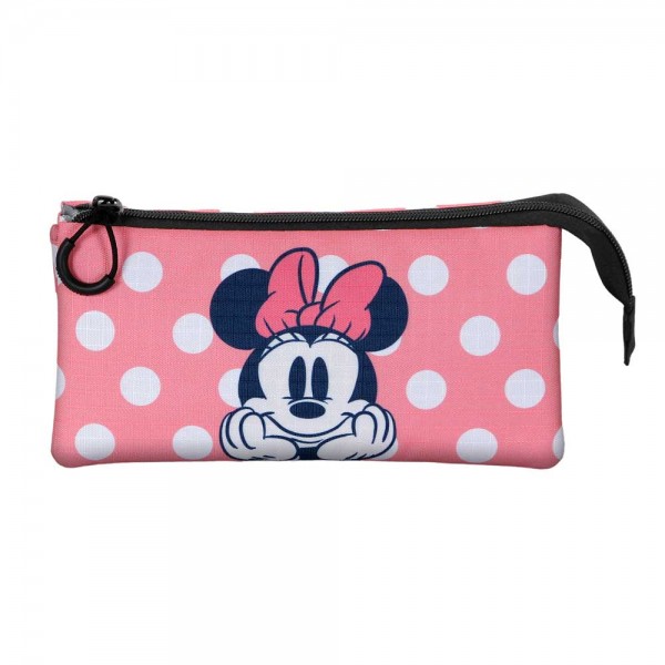 MINNIE MOUSE ROSA ESTUCHE PORTATODO TRIPLE MINNIE MOUSE CLOSER