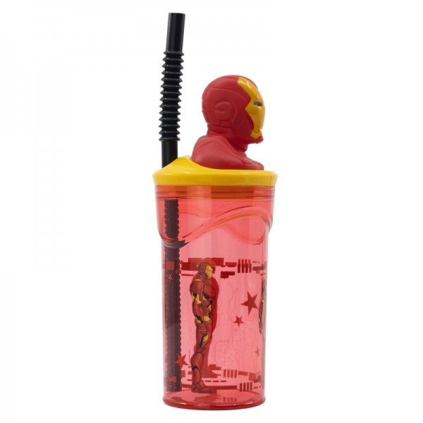 VASO FIGURITA 3D 360 ML AVENGERS COMIC HEROES IRON MAN