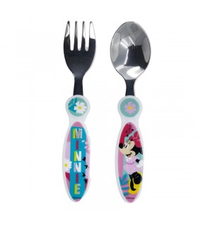 SET DE 2 CUBIERTOS METÁLICOS MINNIE MOUSE BEING MORE MINNIE
