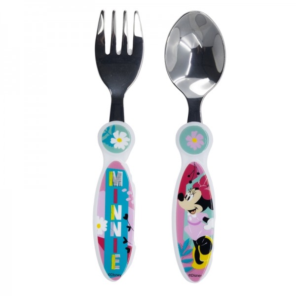 SET DE 2 CUBIERTOS METÁLICOS MINNIE MOUSE BEING MORE MINNIE