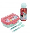 SET URBAN VUELTA AL COLE 4 PCS (BOTELLA ALUMINIO 400 ML Y SANDWICHERA CON CUBIERTOS) MINNIE MOUSE BEING MORE MINNIE