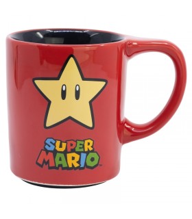 TAZA CERÁMICA ANTIVUELCO 300 ML SUPER MARIO POWER