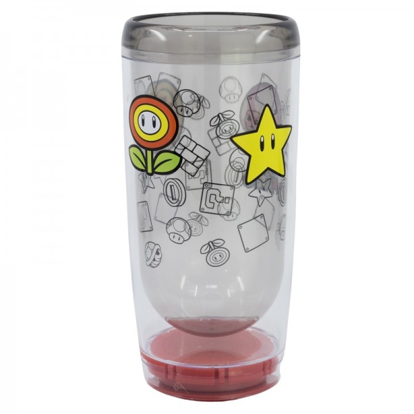 VASO PS DOBLE PARED ANTIVUELCO 625 ML SUPER MARIO POWER