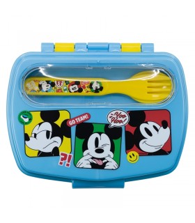 FUNNY SANDWICH BOX WITH CUTLERY IT´S A MICKEY THING