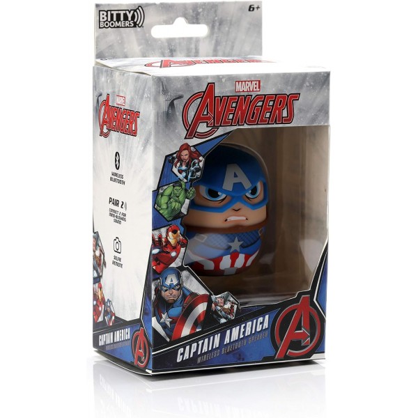 Mini altavoz Bitty Boomers Capitán América 5 cm