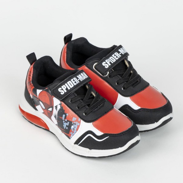 Deportiva Suela Pvc Con Luces Spiderman