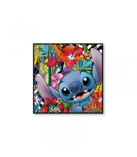 Cuadro decorativo en lienzo. con pintura mixta al óleo Stitch 50 x 50 cm