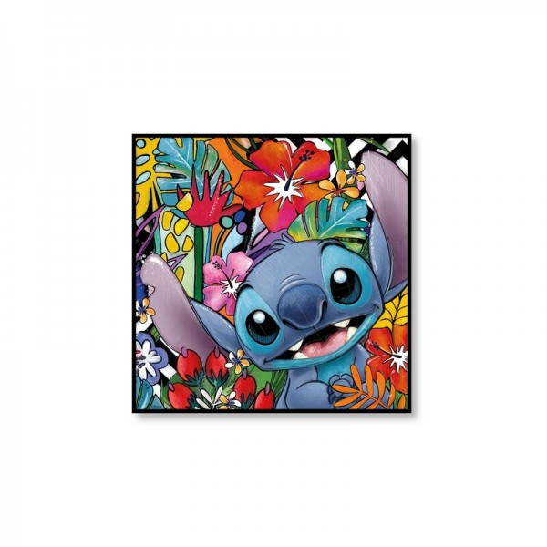Cuadro decorativo en lienzo. con pintura mixta al óleo Stitch 50 x 50 cm