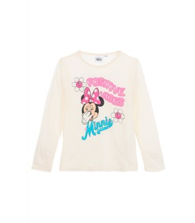 Camiseta Infantil Manga Larga Minnie Mouse