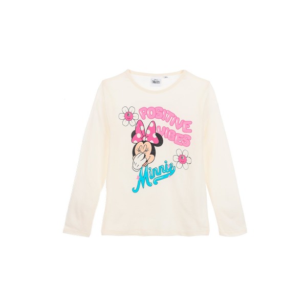 Camiseta Infantil Manga Larga Minnie Mouse
