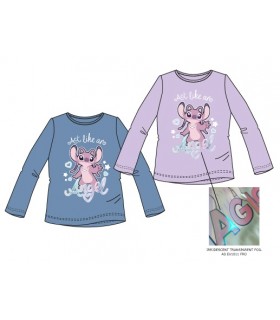 Camiseta Infantil manga Larga Stitch