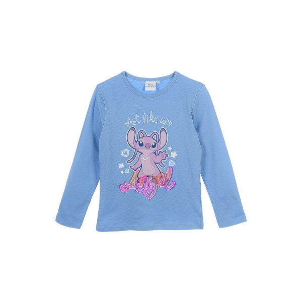 Camiseta Infantil manga Larga Stitch