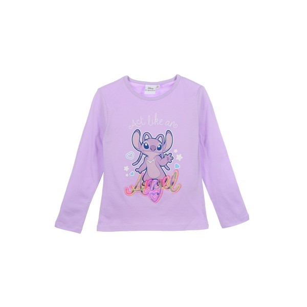 Camiseta Infantil manga Larga Stitch