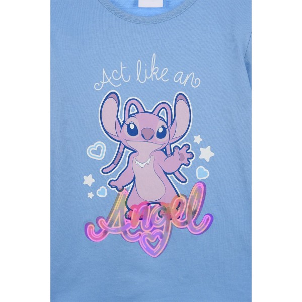 Camiseta Infantil manga Larga Stitch