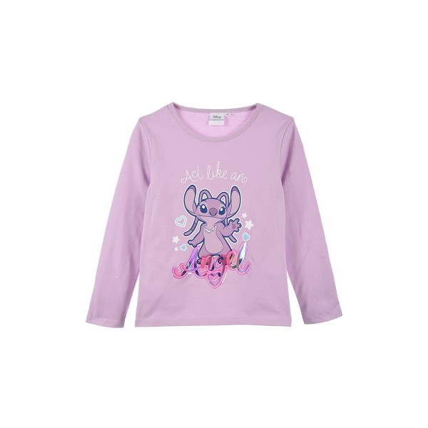 Camiseta Infantil manga Larga Stitch