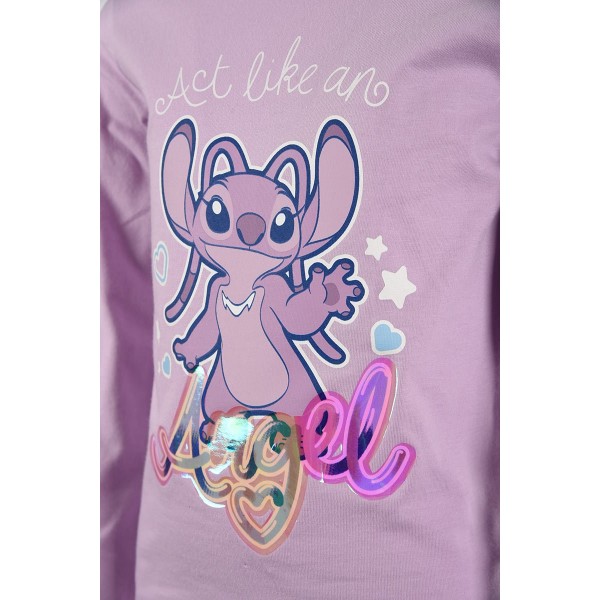 Camiseta Infantil manga Larga Stitch