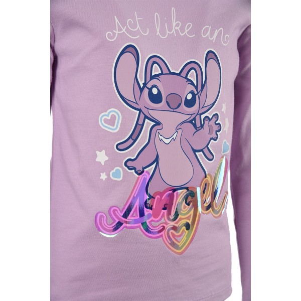 Camiseta Infantil manga Larga Stitch