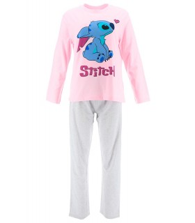 Pijama Adulto Manga Larga Stitch