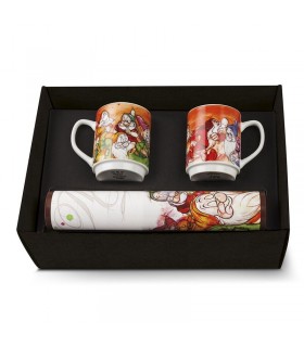 Set 2 taza + 2 manteles individuales 7 enanitos 45x30 cm y 350 ml