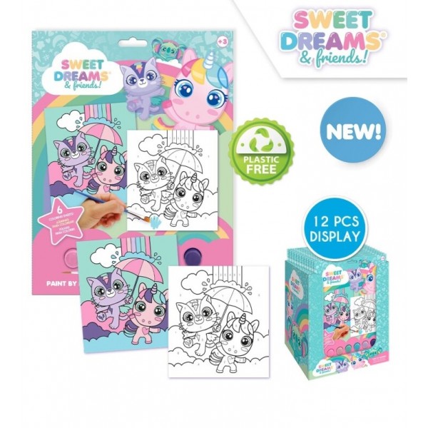 SET ACUARELAS PINTA CON NÚMEROS SWEET DREAMS
