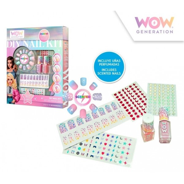 SET DE MANICURA CON UÑAS PERFUMADAS WOW GENERATION