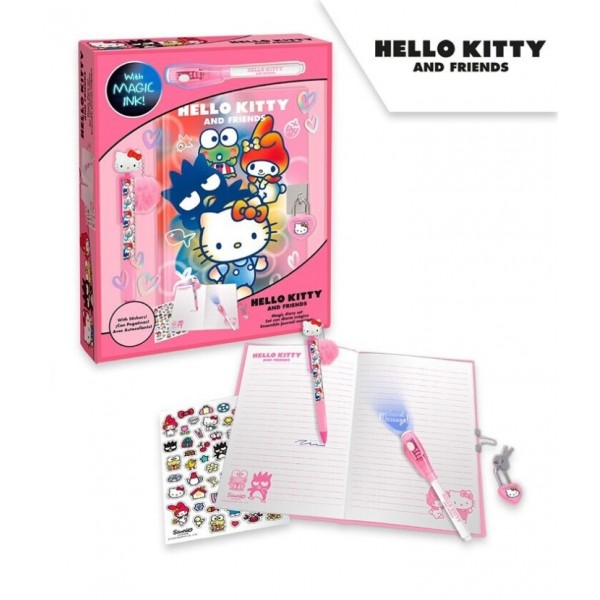 DIARIO CON BOLIGRAFO MAGICO HELLO KITTY + BOLIGRAFO CON TOPPER