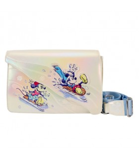 Bolso Bandolera Mickey y amigos en paraíso invernal