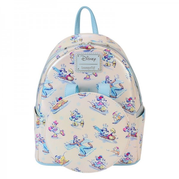 Mini Mochila Mickey y amigos en paraíso invernal (diadema removible incluida)