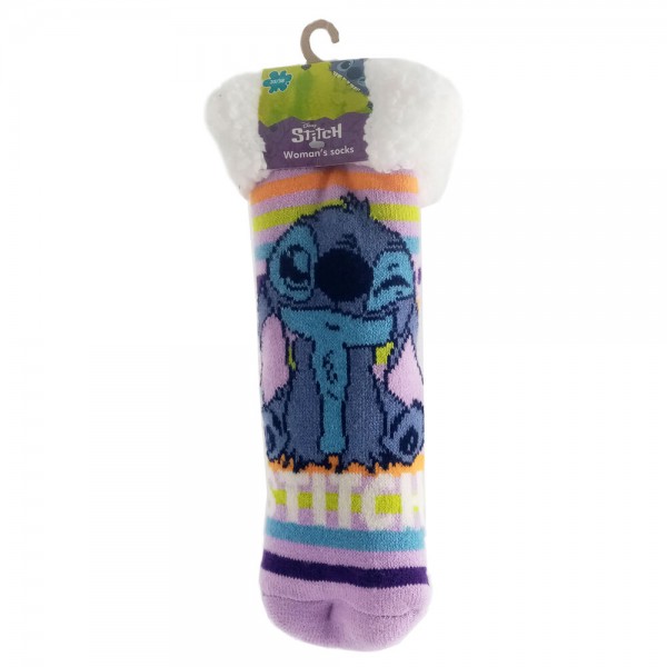 Calcetines antideslizantes sherpa Stitch Disney