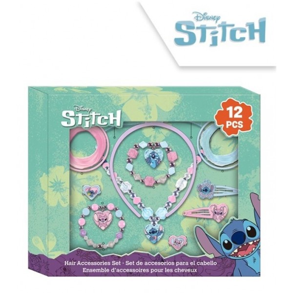 SET JOYAS Y ACCESORIOS 12PCS STITCH