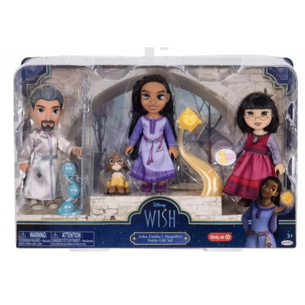 Disney Wish Asha, Dahlia & Magnifico Exclusive Petite Doll Gift Set