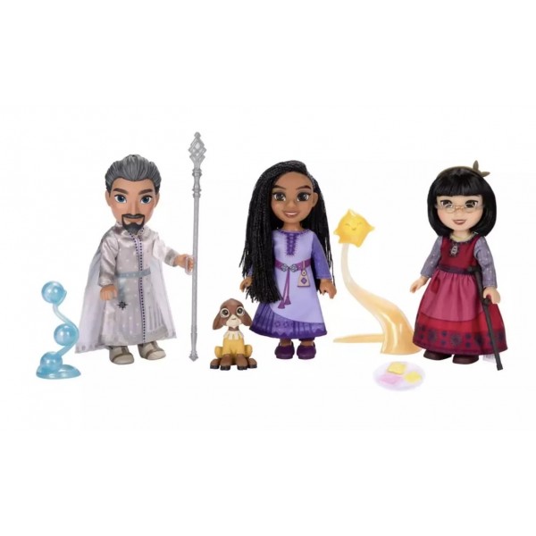 Disney Wish Asha, Dahlia & Magnifico Exclusive Petite Doll Gift Set