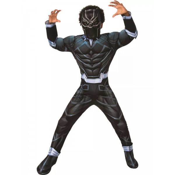 Pantera Negra Niño Lujo Traje - Superhéroe Marvel Disfraz Completo + Máscara