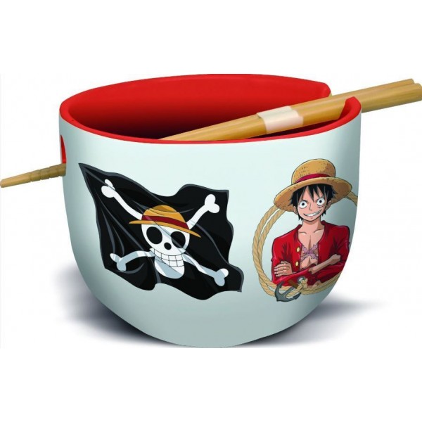 ONE PIECE CUENCO RAMEN CON PALILLOS EN CAJA REGALO