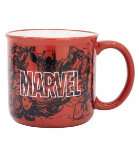 TAZA CERAMICA DESAYUNO 400 ML EN CAJA REGALO MARVEL PATTERN