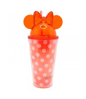 VASO CON PAJA TAPA 3D 535 ML MINNIE MOUSE
