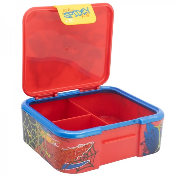 CAJA SANDWICHERA MULTICOMPARTIMENTO SUPREME SPIDERMAN OBJETIVO MÓVIL