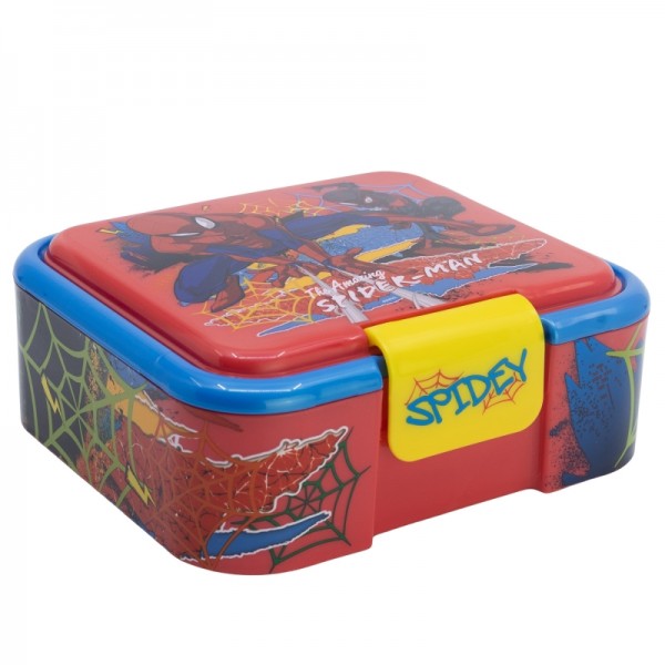 CAJA SANDWICHERA MULTICOMPARTIMENTO SUPREME SPIDERMAN OBJETIVO MÓVIL