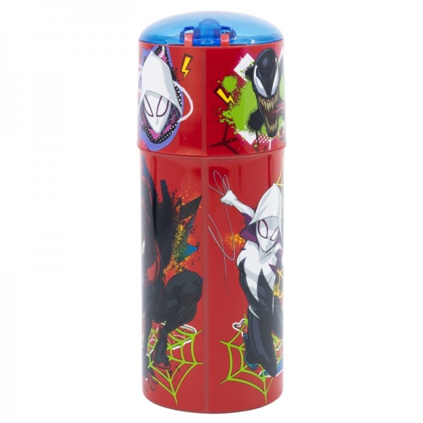 BOTELLA CON BEBÉ PERSONAJE 350 ML SPIDERMAN OBJETIVO MÓVIL