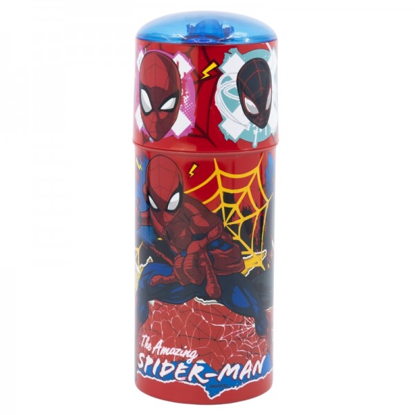 BOTELLA CON BEBÉ PERSONAJE 350 ML SPIDERMAN OBJETIVO MÓVIL