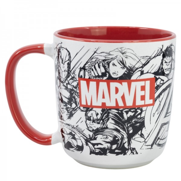 TAZA ELITE DE CERÁMICA DE 13 OZ EN CAJA DE REGALO CON DISEÑO MARVEL