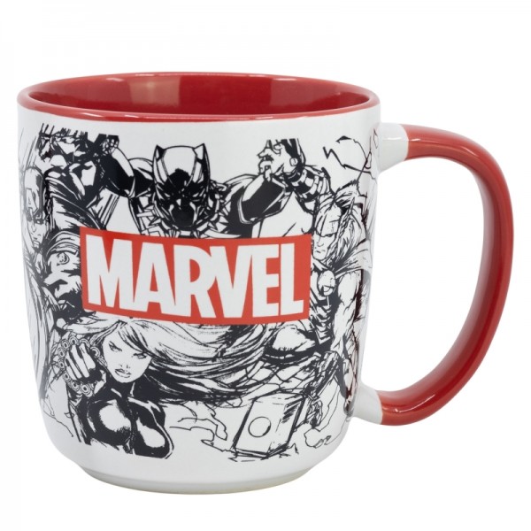 TAZA ELITE DE CERÁMICA DE 13 OZ EN CAJA DE REGALO CON DISEÑO MARVEL