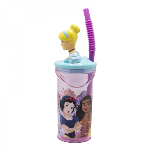 VASO FIGURA 3D 360 ML PRINCESA CORAZÓN VALIENTE