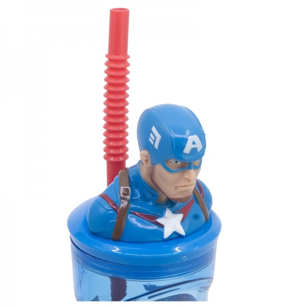 VASO FIGURA 3D 360 ML AVENGERS SEVEN WONDERS CAPTAIN AMERICA