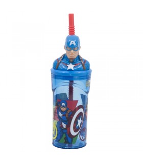 VASO FIGURA 3D 360 ML AVENGERS SEVEN WONDERS CAPTAIN AMERICA