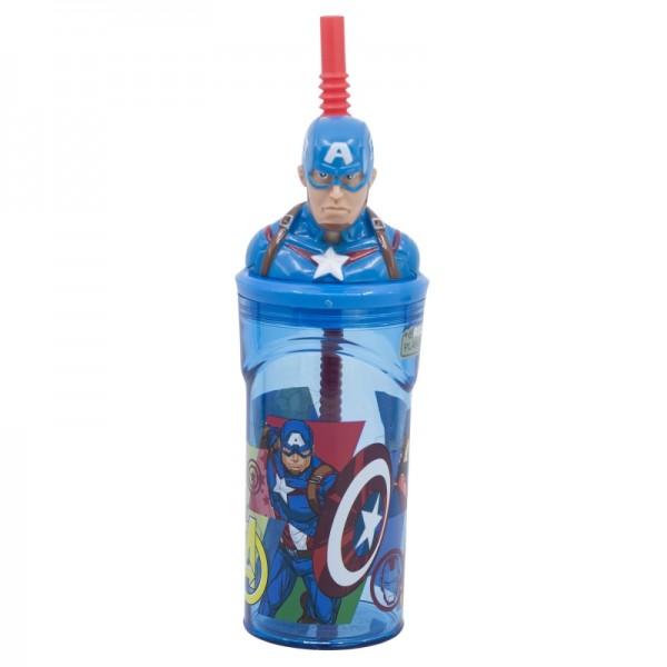 VASO FIGURA 3D 360 ML AVENGERS SEVEN WONDERS CAPTAIN AMERICA