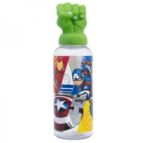 FIGURA 3D ECOZEN BOTELLA 560 ML AVENGERS SEVEN WONDERS HULK