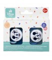 SET 2 CHUPETES ORTODONCIA BEBÉ SILICONA +6 M CON FUNDA MICKEY MOUSE LLENO DE SONRISAS