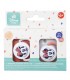 SET 2 CHUPETES ORTODONCIA BEBÉ SILICONA +6 M CON FUNDA MINNIE MOUSE CORAZÓN COMPLETO