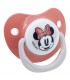 SET 2 CHUPETES ORTODONCIA BEBÉ SILICONA +6 M CON FUNDA MINNIE MOUSE CORAZÓN COMPLETO